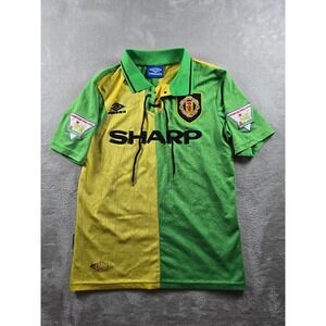 Manchester United RETRO Soccer Jersey S/XS Umbro 1992-93 Champions Cantona *Read